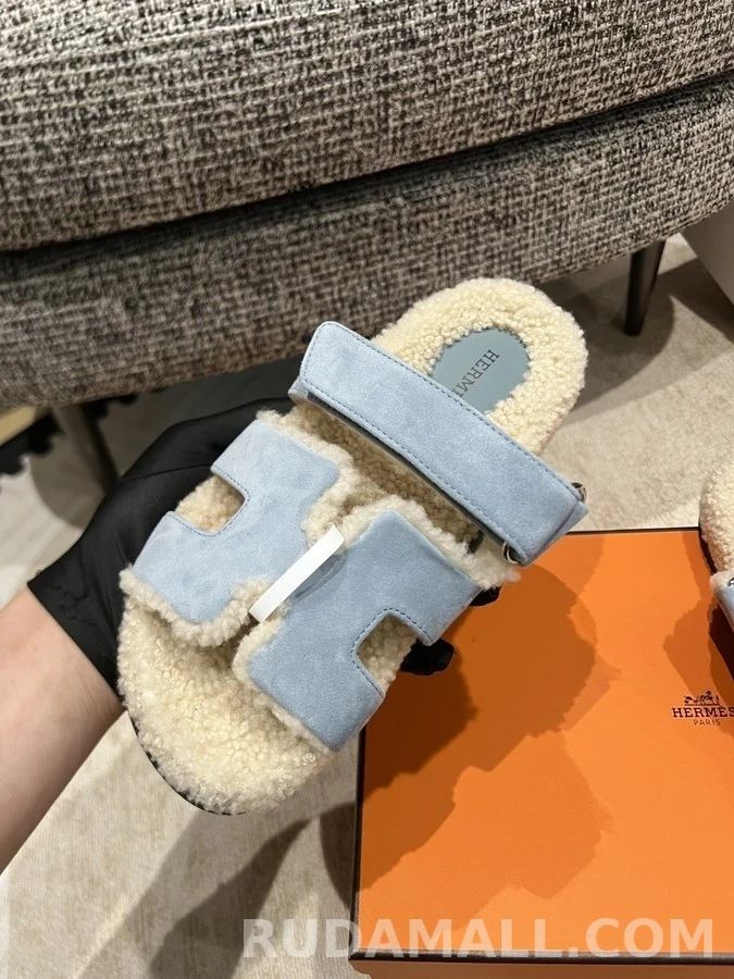 에르메스 에르메스 울 H 스트랩 슬리퍼 상세 이미지