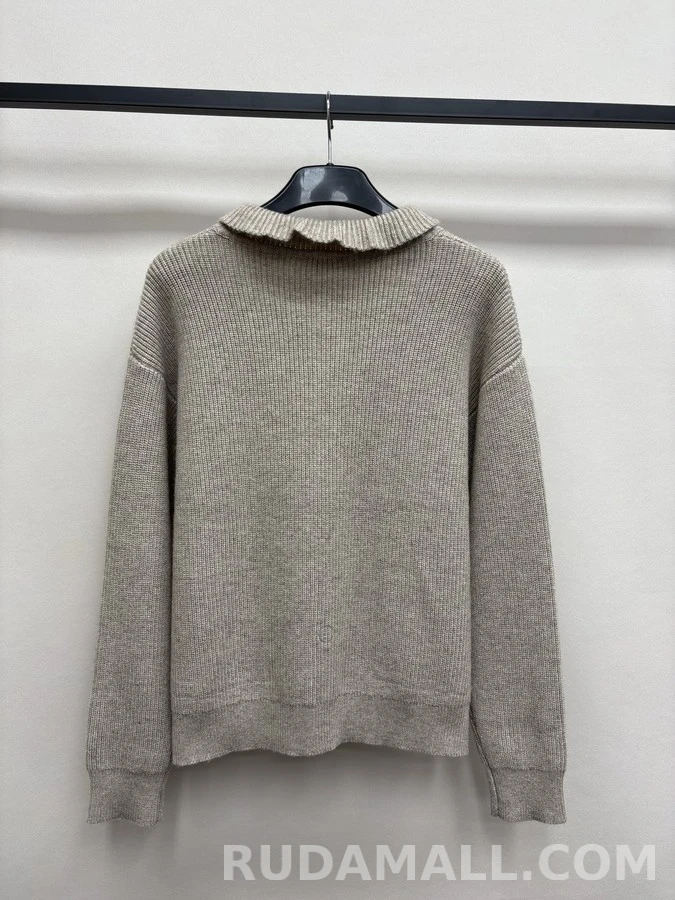 버버리 버버리 러플 칼라 체크 포켓 가디건 상세 이미지