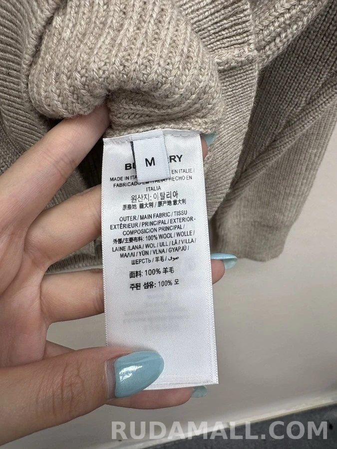 버버리 버버리 러플 칼라 체크 포켓 가디건 상세 이미지