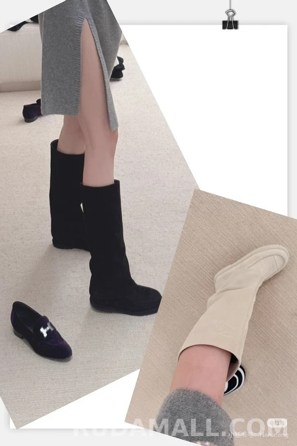 샤넬 샤넬 더블 C 스웨이드 롱 부츠 상세 이미지