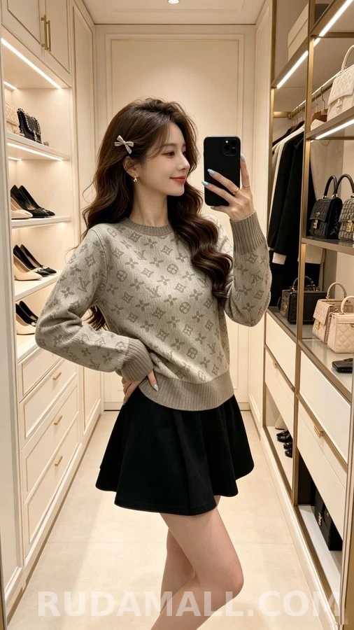 루이비통 루이비통 모노그램 자카드 니트 스웨터 상세 이미지
