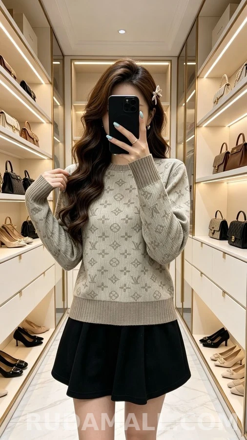 루이비통 루이비통 모노그램 자카드 니트 스웨터 상세 이미지