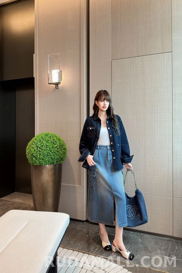 샤넬 샤넬 퀼팅 데님 셔츠 상세 이미지