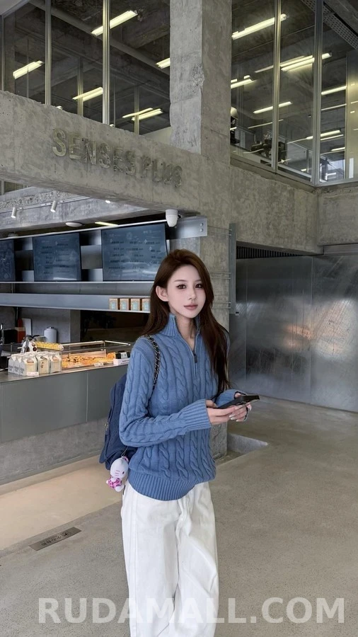 폴로 랄프 로렌 폴로 랄프 로렌 케이블 쿼터집 니트 상세 이미지