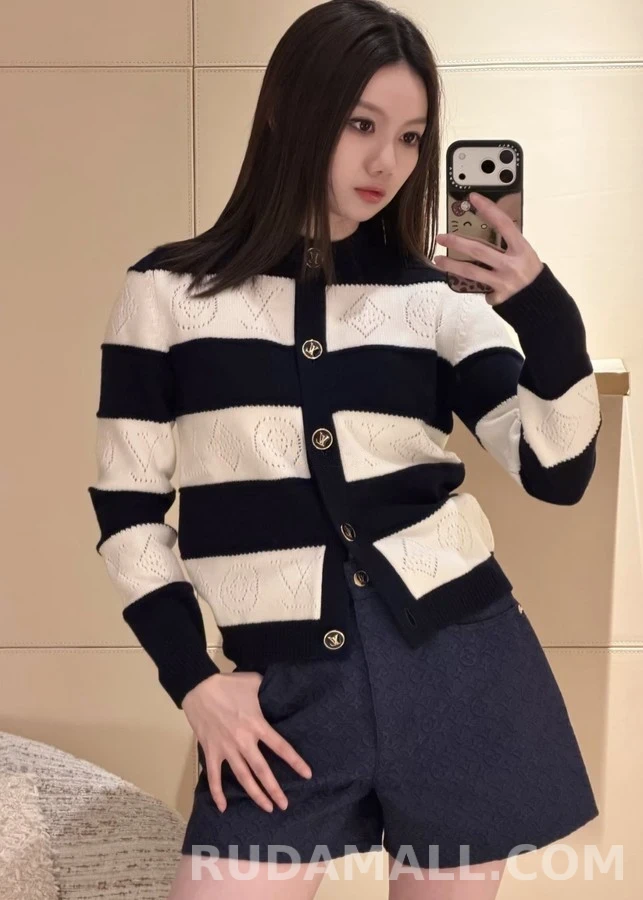 루이비통 루이비통 모노그램 스트라이프 긴팔 티셔츠 상세 이미지