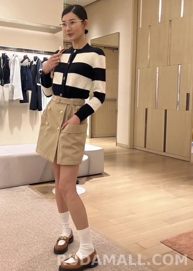 루이비통 루이비통 모노그램 스트라이프 긴팔 티셔츠 상세 이미지