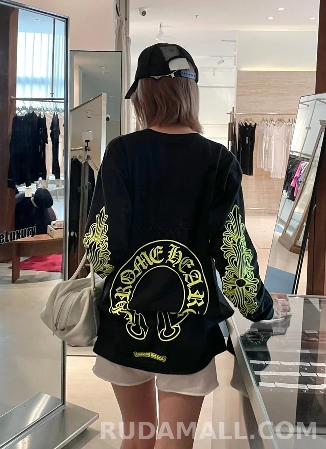 크롬하츠 크롬하츠 호스슈 스크롤 긴팔 티셔츠 상세 이미지