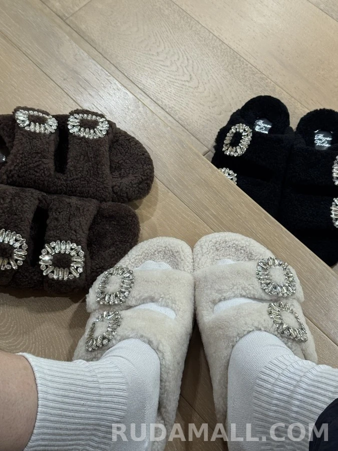 로저 비비에 로저비비에 크리스탈 버클 양모 슬리퍼 상세 이미지