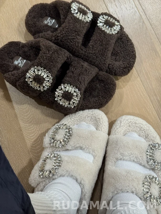 로저 비비에 로저비비에 크리스탈 버클 양모 슬리퍼 상세 이미지