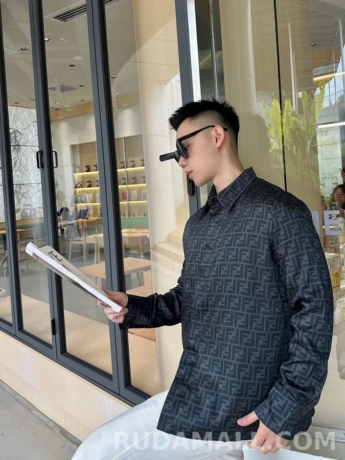 펜디 펜디 로고 패턴 셔츠 상세 이미지