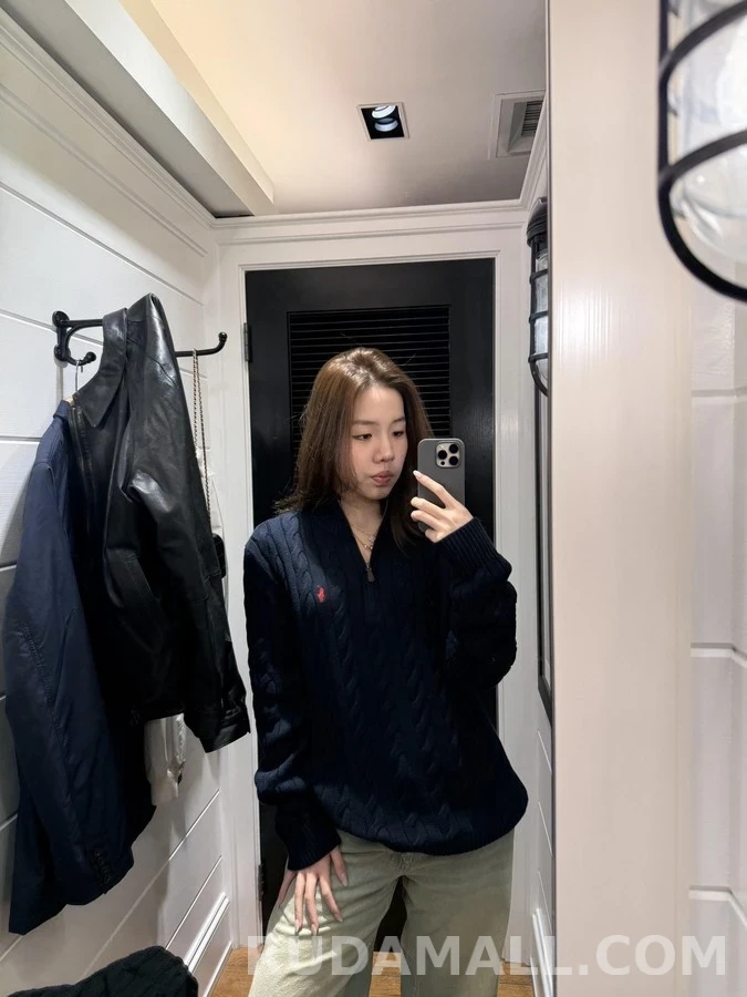 폴로 랄프 로렌 폴로 랄프 로렌 케이블 니트 쿼터집 스웨터 상세 이미지