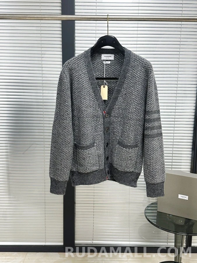 톰브라운 톰브라운 텍스처 니트 가디건 상세 이미지