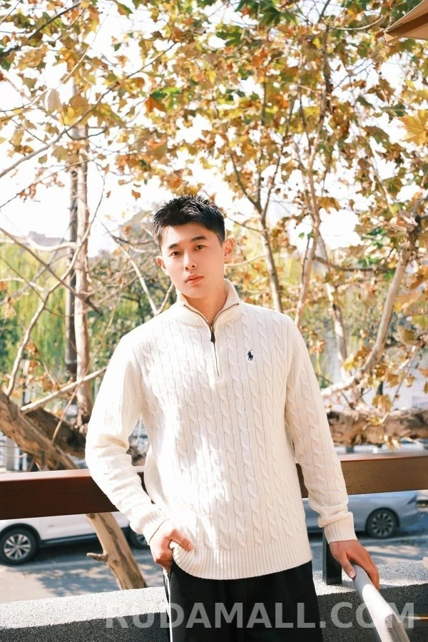 폴로 랄프 로렌 폴로 랄프 로렌 케이블 니트 쿼터집 니트 상세 이미지