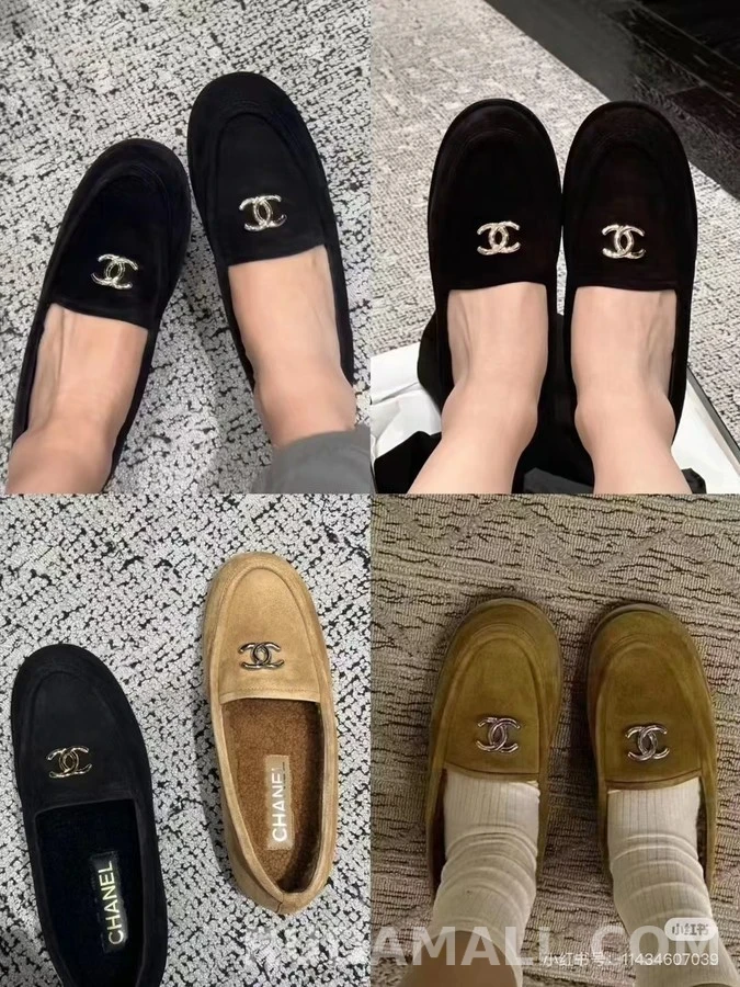 샤넬 샤넬 로고 스웨이드 로퍼 상세 이미지