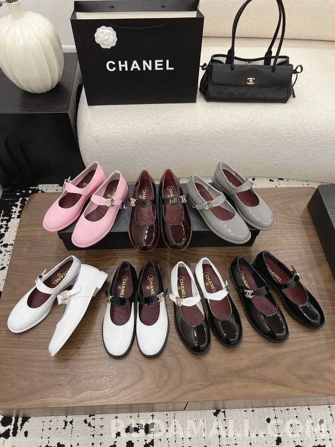 샤넬 샤넬 페이턴트 메리제인 플랫 상세 이미지