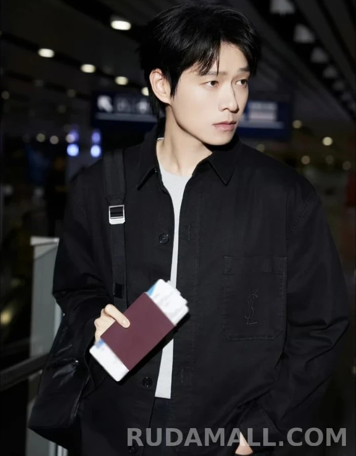 생로랑 세인트로랑 로고 자수 셔츠 상세 이미지