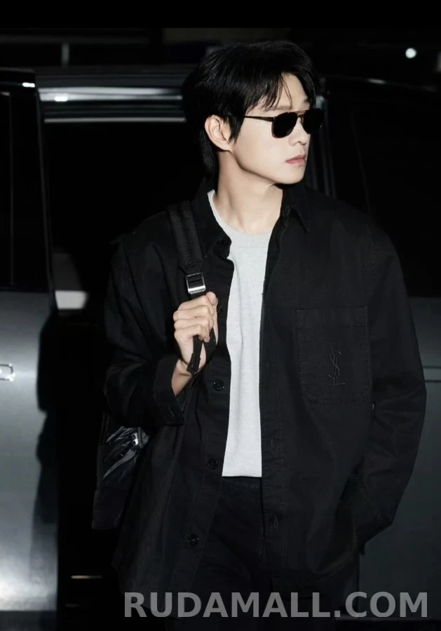 생로랑 세인트로랑 로고 자수 셔츠 상세 이미지
