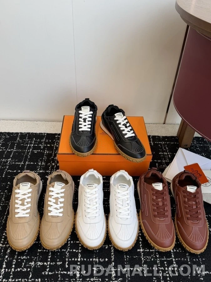 에르메스 에르메스 H 로고 가죽 스니커즈 상세 이미지