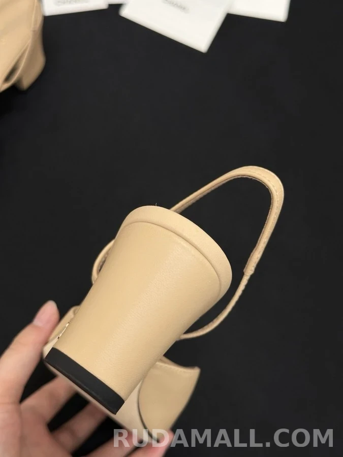 샤넬 샤넬 투톤 캡토 슬링백 힐 상세 이미지