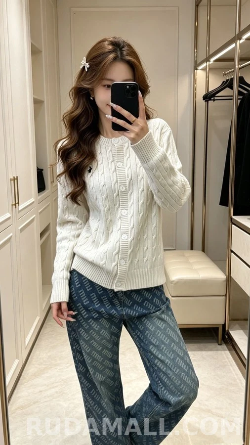 폴로 랄프 로렌 폴로 랄프 로렌 케이블 니트 가디건 상세 이미지