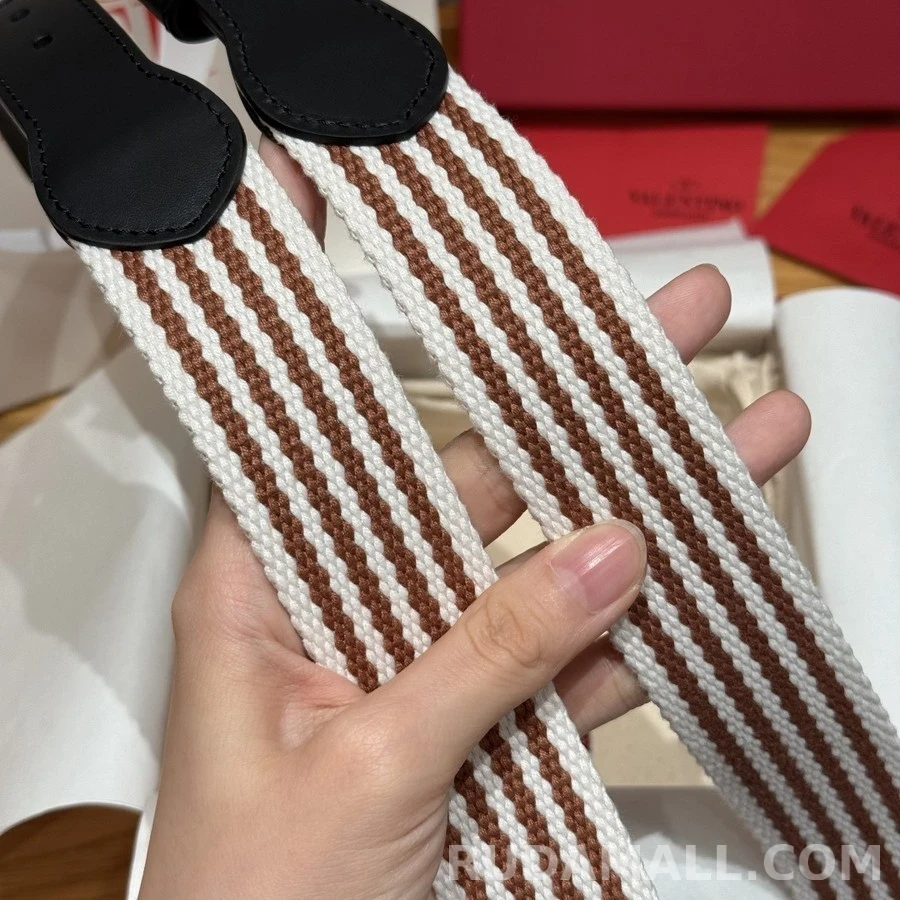 발렌티노 발렌티노 스트라이프 웨빙 벨트 상세 이미지