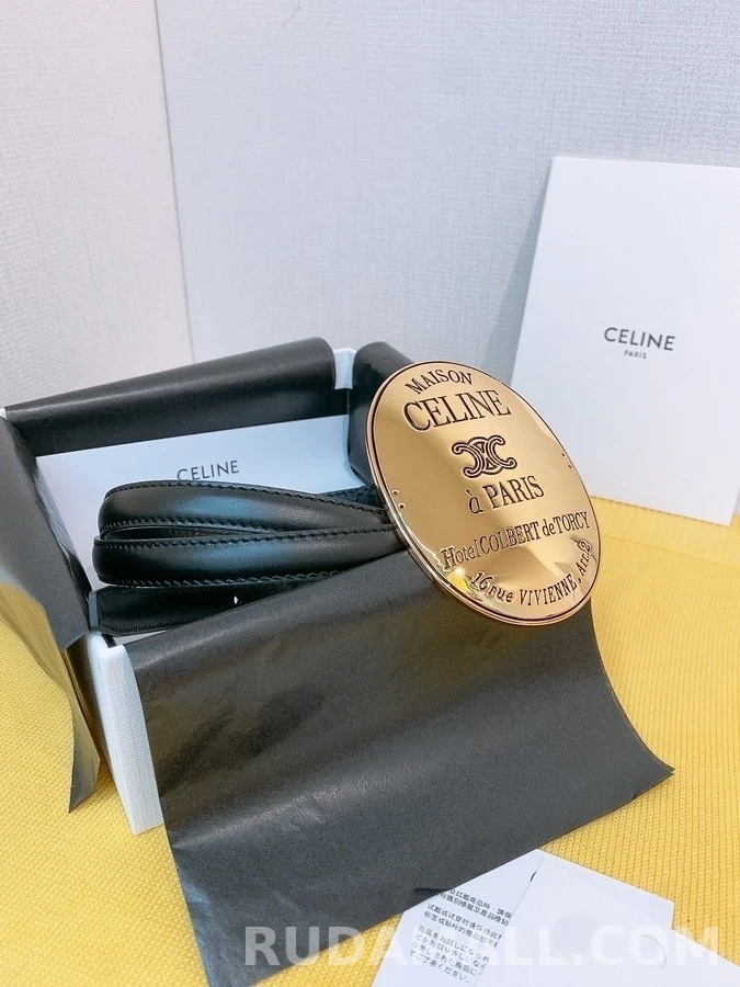 셀린느 셀린느 메종 빈티지 오벌 버클 벨트 상세 이미지