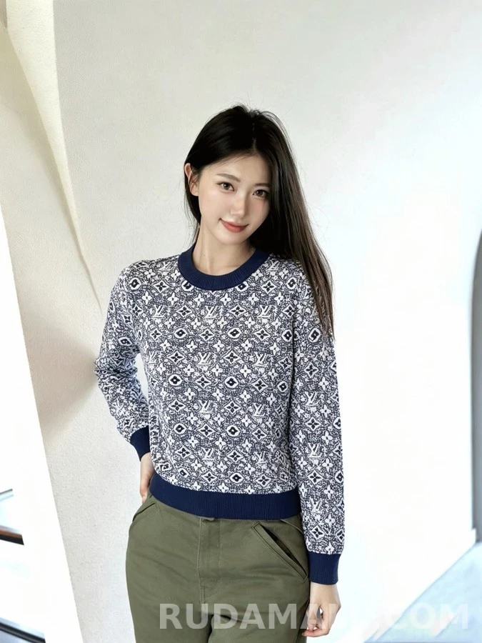 루이비통 루이비통 모노그램 자카드 긴팔 티셔츠 상세 이미지