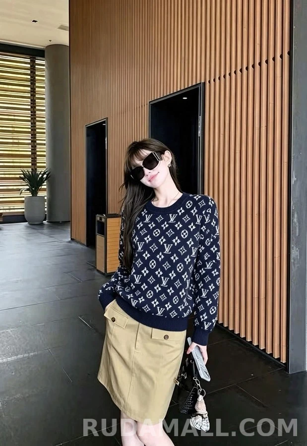 루이비통 루이비통 모노그램 자카드 긴팔 티셔츠 상세 이미지