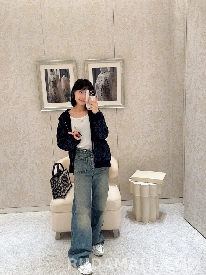 디올 디올 오블리크 패턴 후드 집업 상세 이미지