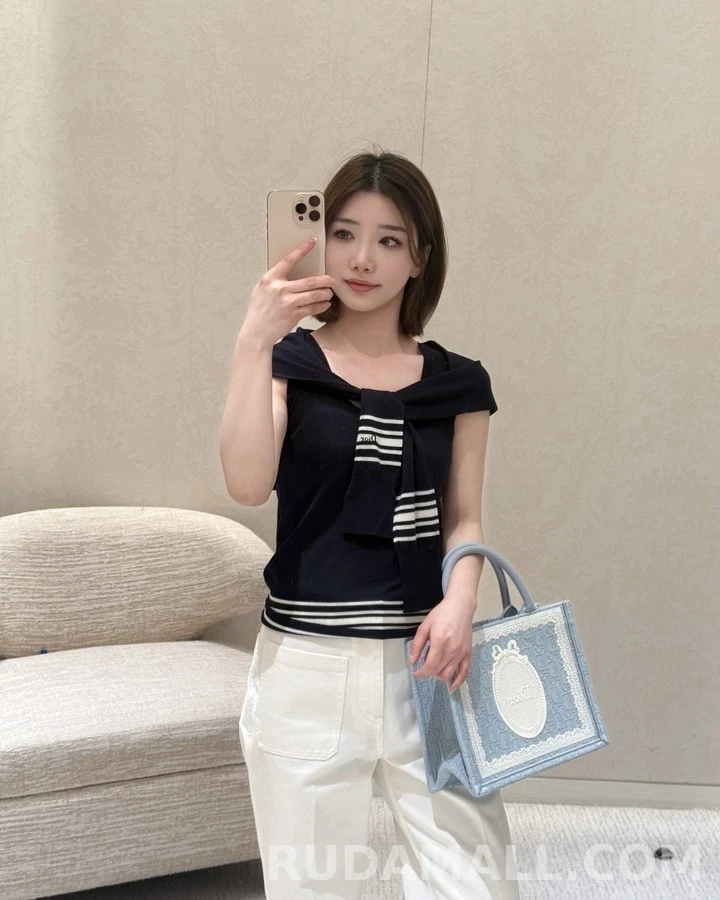 디올 디올 스트라이프 니트 스웨터 상세 이미지