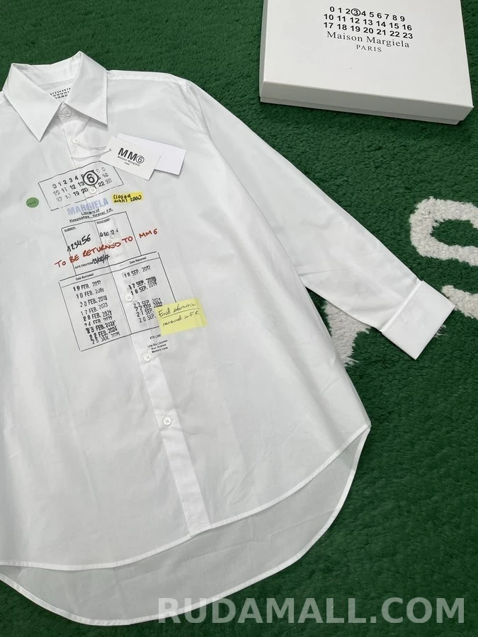 메종 마르지엘라 메종마르지엘라 그래픽 프린트 긴팔 셔츠 상세 이미지
