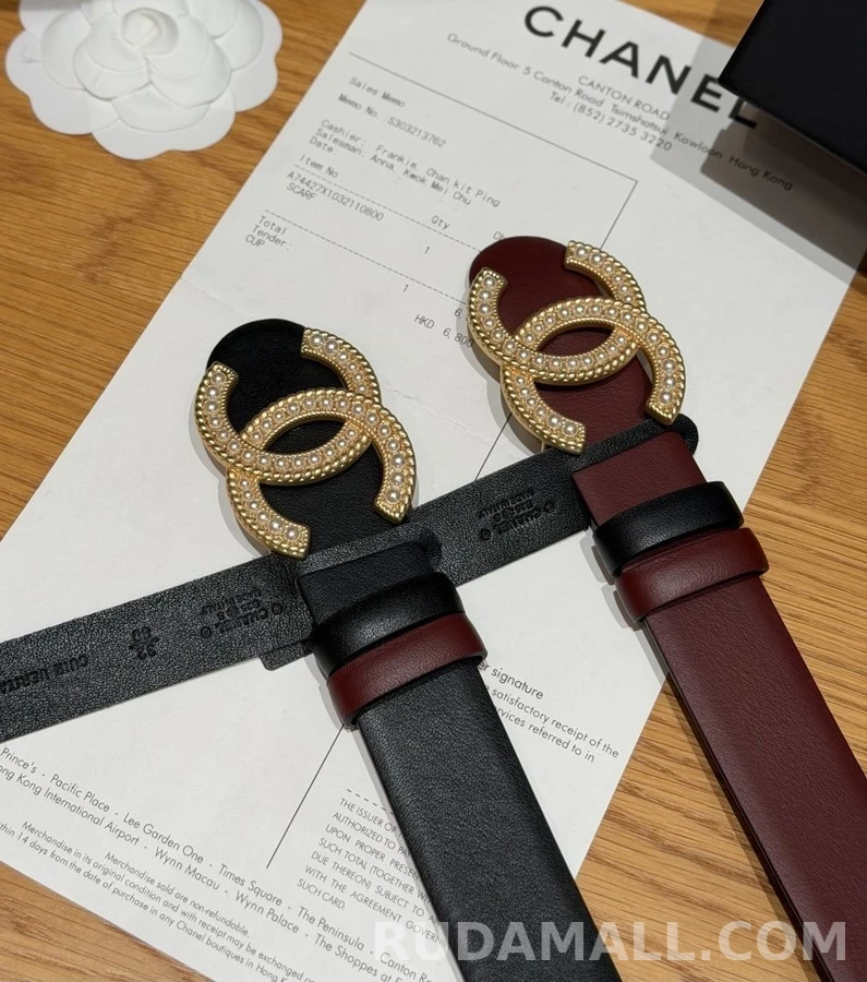 샤넬 샤넬 진주 로고 벨트 상세 이미지