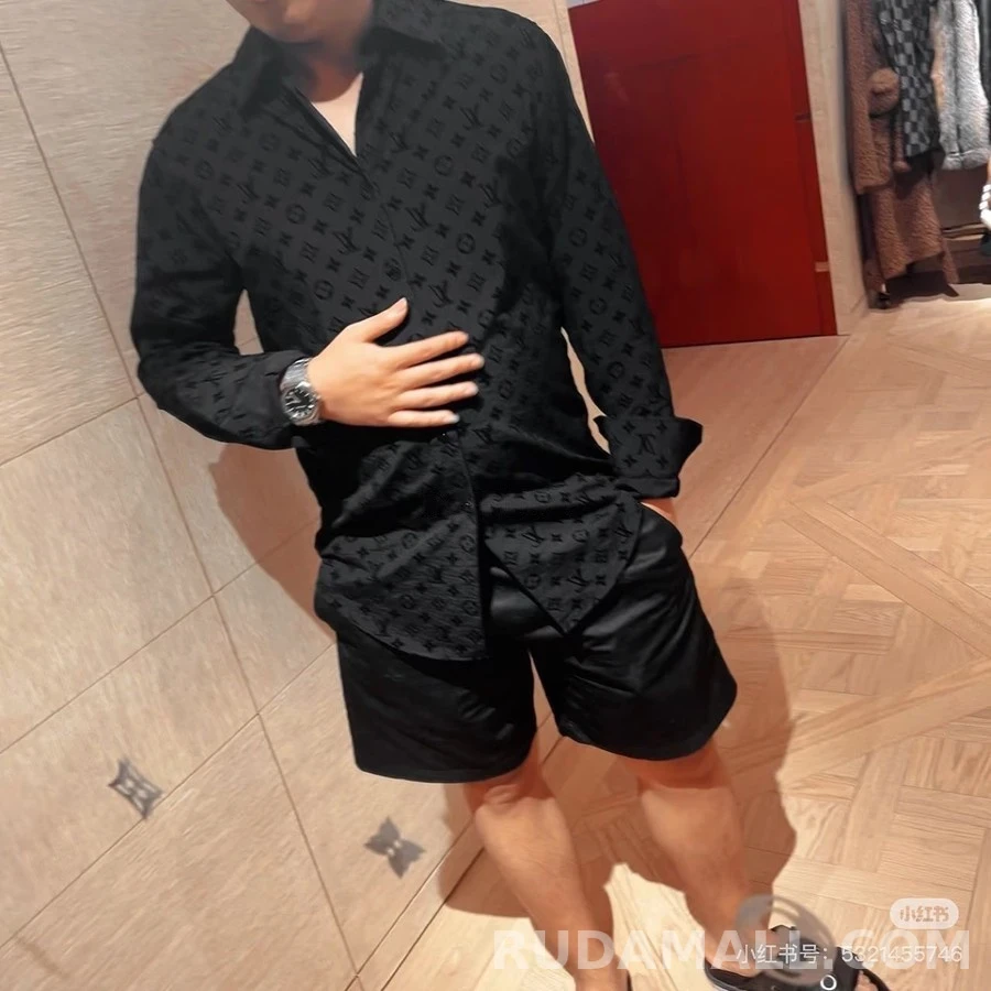 루이비통 루이비통 모노그램 플록 셔츠 상세 이미지