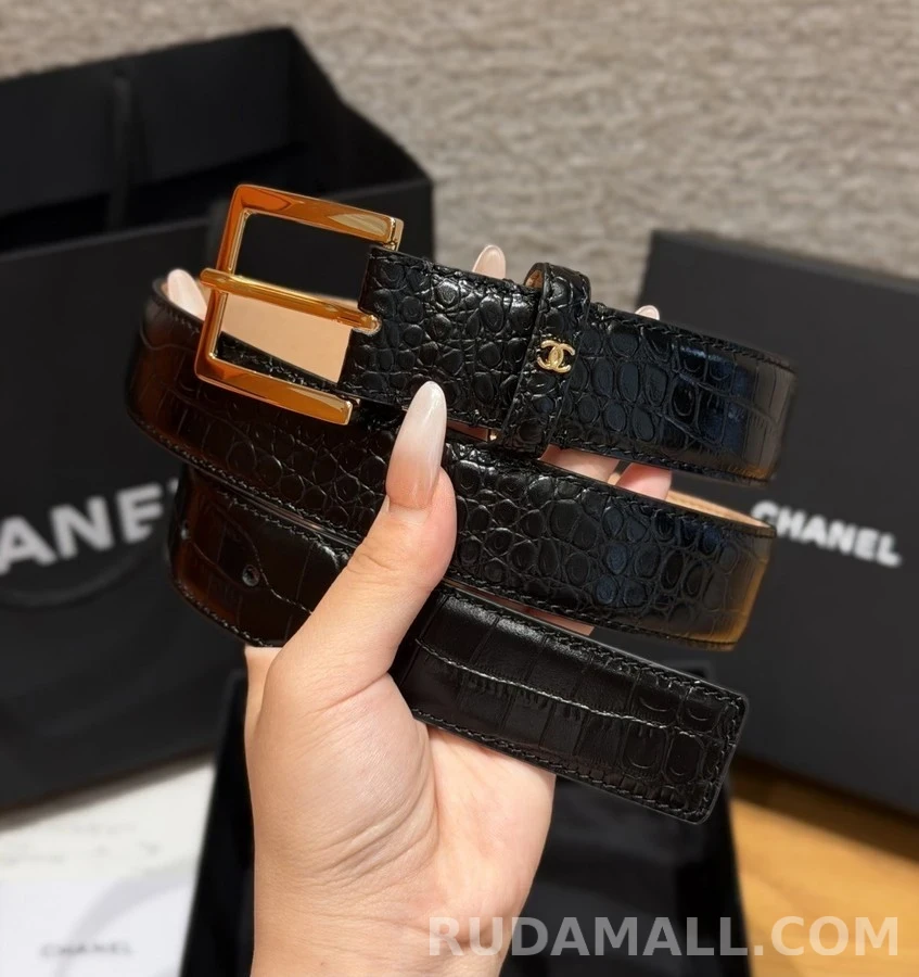 샤넬 샤넬 악어 엠보 벨트 상세 이미지