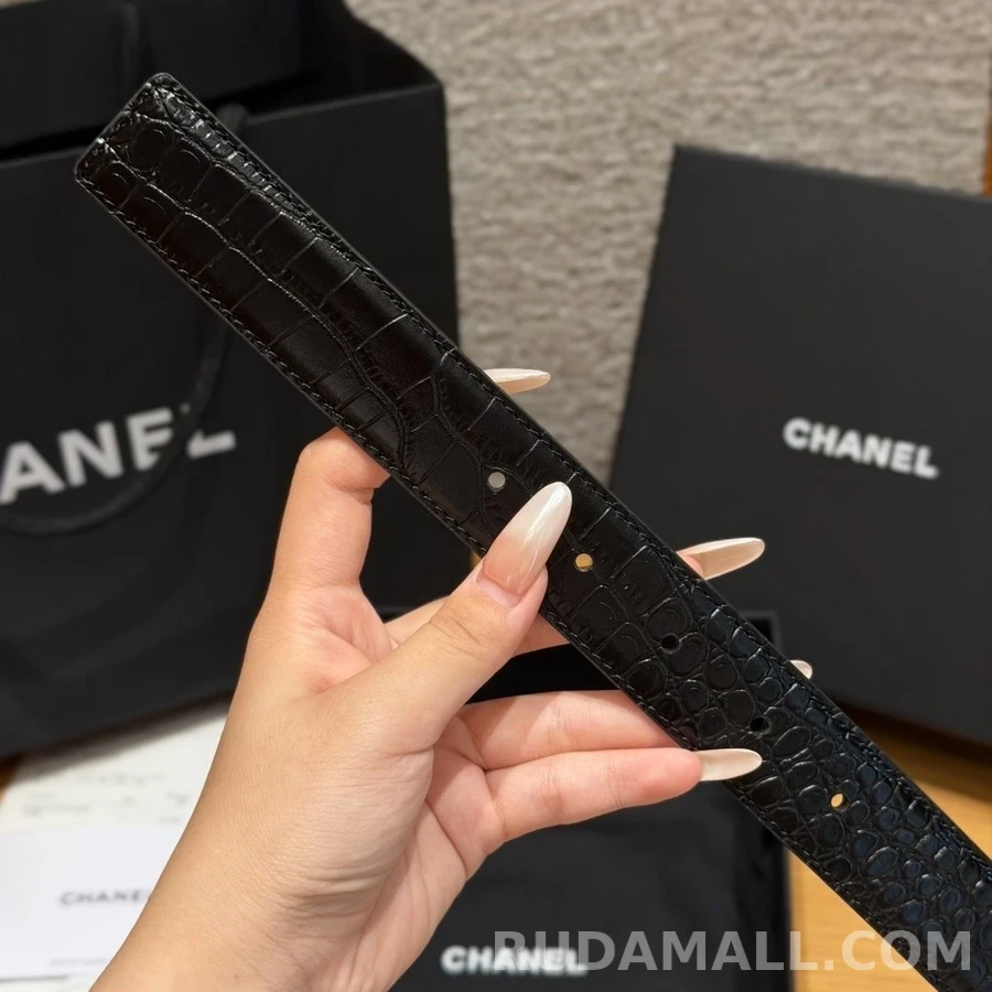 샤넬 샤넬 악어 엠보 벨트 상세 이미지