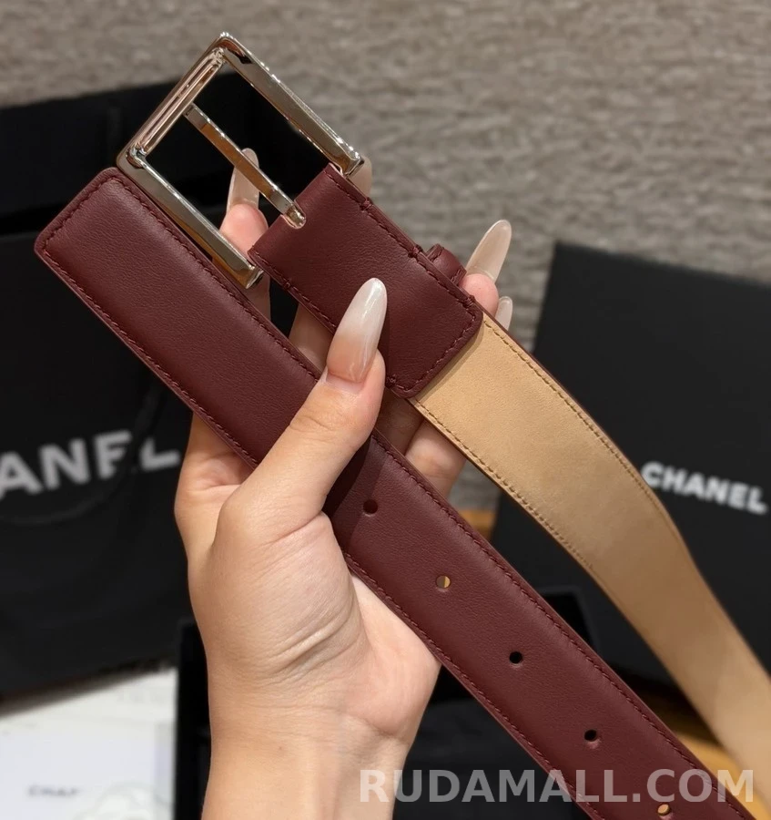 샤넬 샤넬 로고 레더 벨트 상세 이미지
