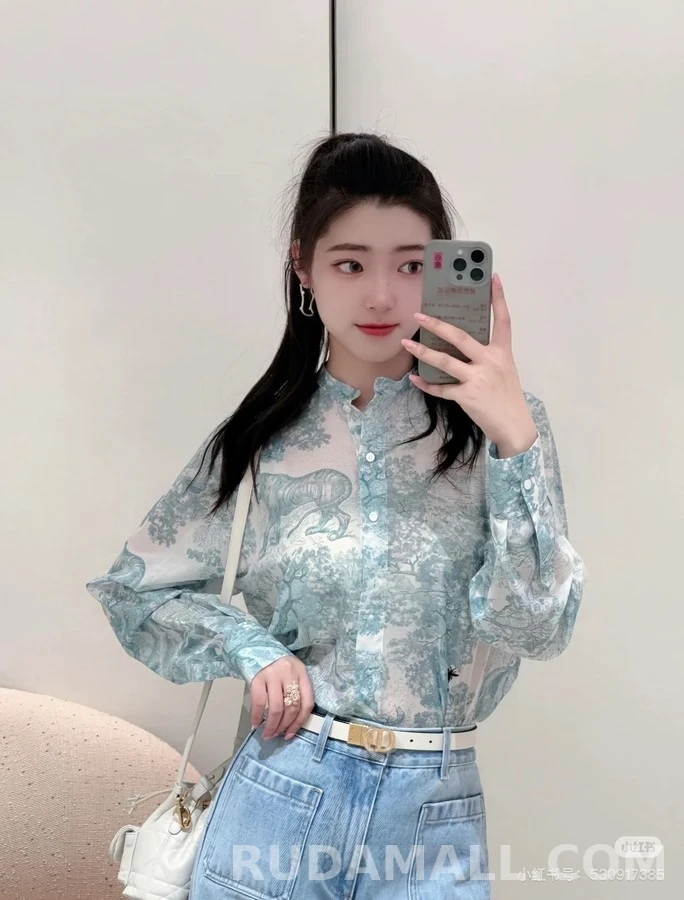 디올 디올 애니멀 프린트 셔츠 상세 이미지