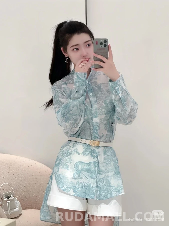 디올 디올 애니멀 프린트 셔츠 상세 이미지