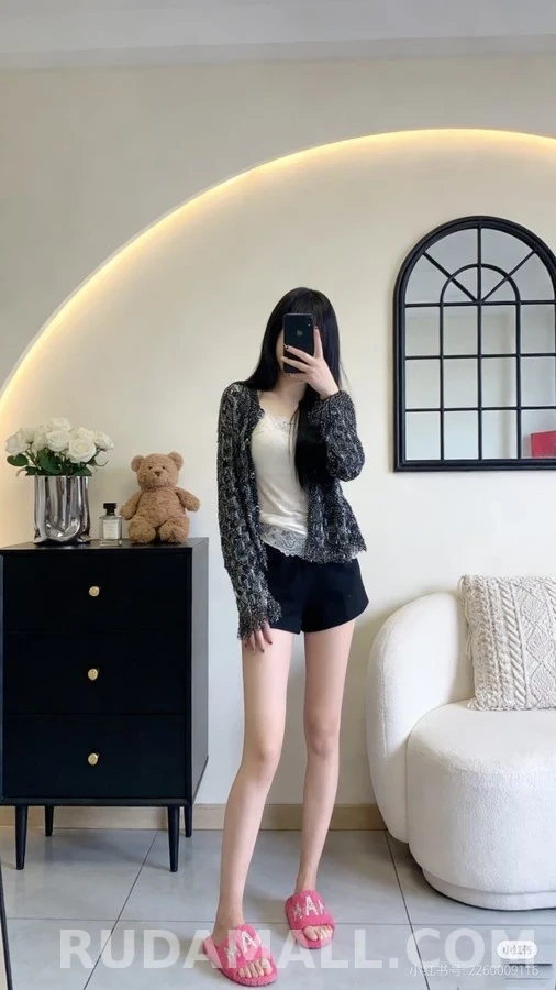 샤넬 샤넬 마름모 패턴 술 가디건 상세 이미지