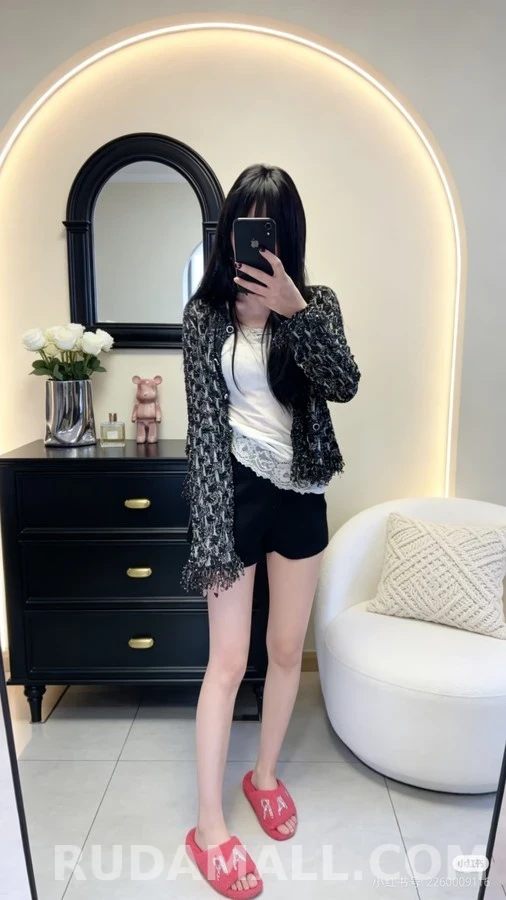 샤넬 샤넬 마름모 패턴 술 가디건 상세 이미지
