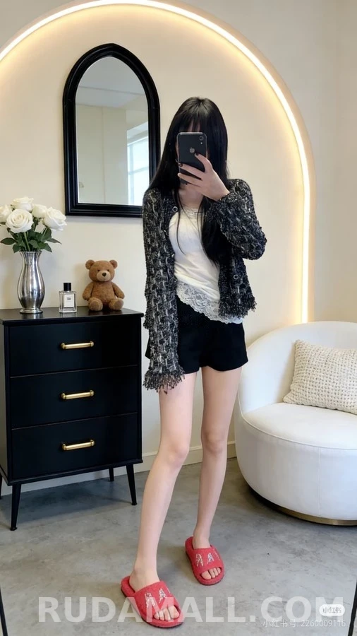 샤넬 샤넬 마름모 패턴 술 가디건 상세 이미지