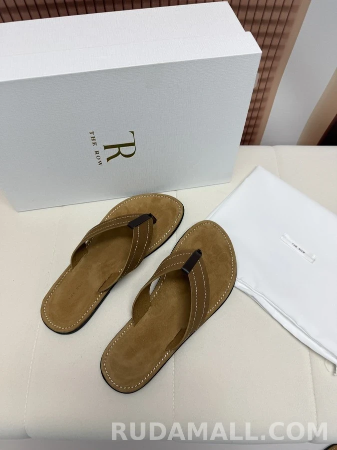 더로우 더로우 스웨이드 레더 플립플랍 상세 이미지