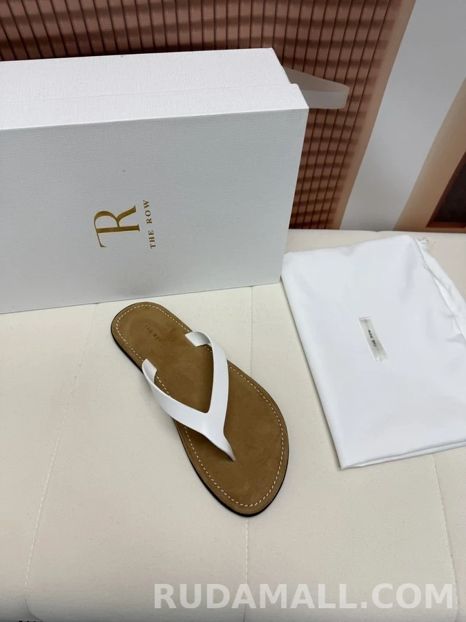 더로우 더로우 레더 플립플랍 상세 이미지