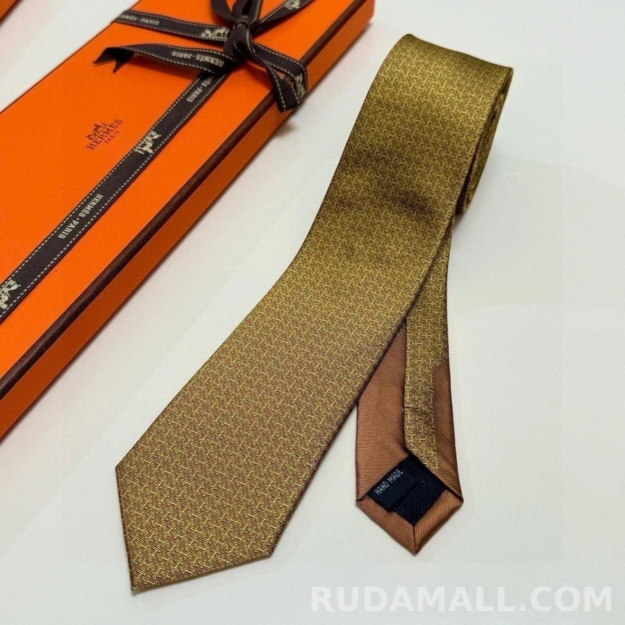 에르메스 에르메스 H 로고 패턴 넥타이 상세 이미지