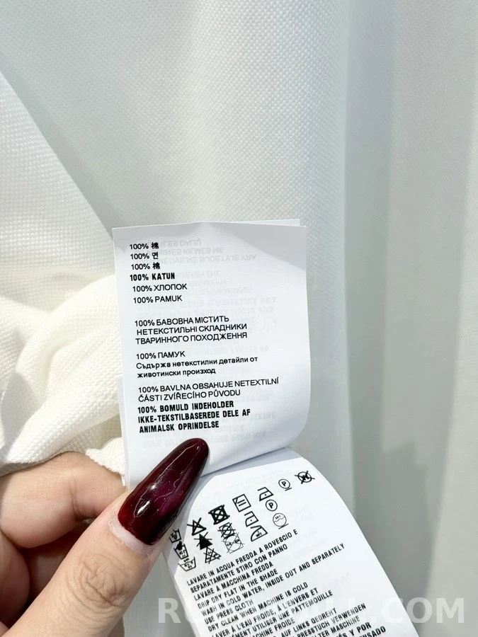 미우미우 미우미우 체크 배색 폴로 긴팔 티셔츠 상세 이미지