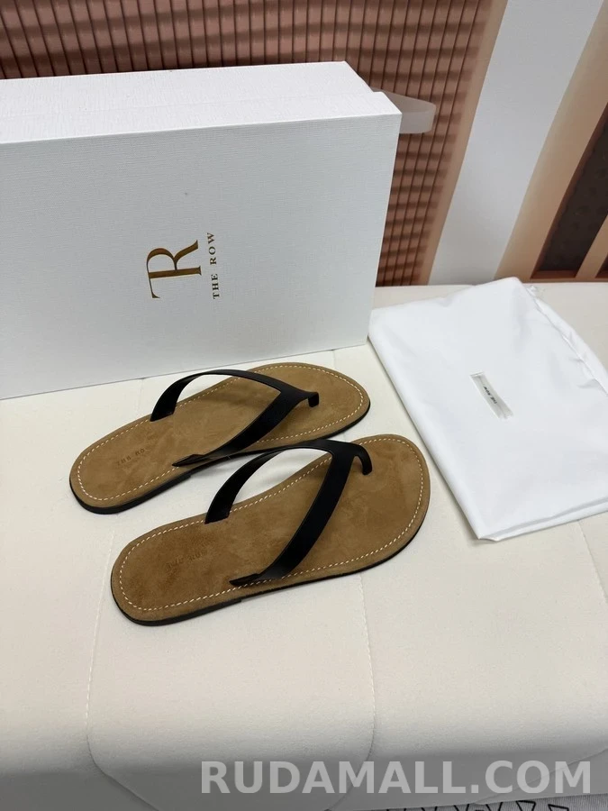 더로우 더로우 레더 플립플랍 상세 이미지