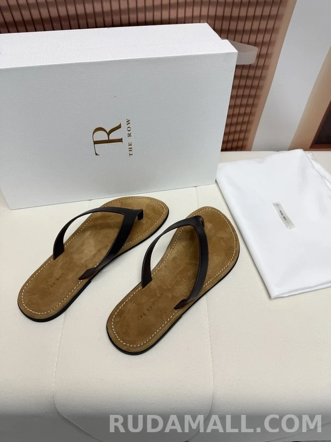 더로우 더로우 레더 플립플랍 상세 이미지