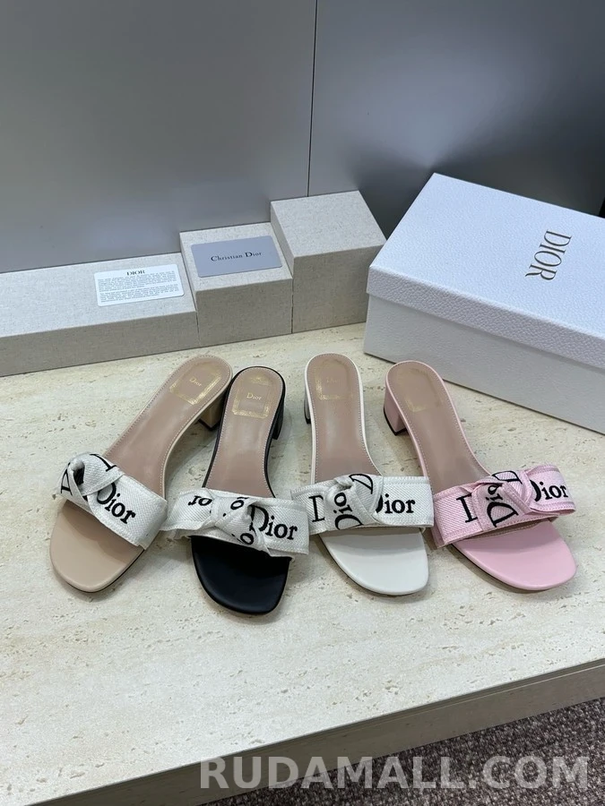 디올 디올 J'A 로고 보우 뮬 상세 이미지
