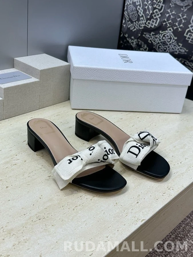 디올 디올 J'A 로고 보우 뮬 상세 이미지