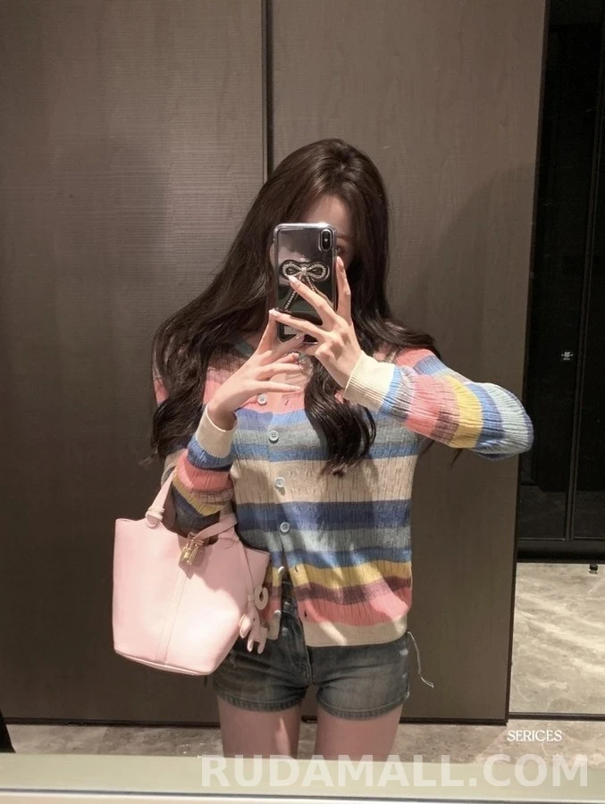 비비안 웨스트우드 비비안 웨스트우드 컬러 스트라이프 가디건 상세 이미지